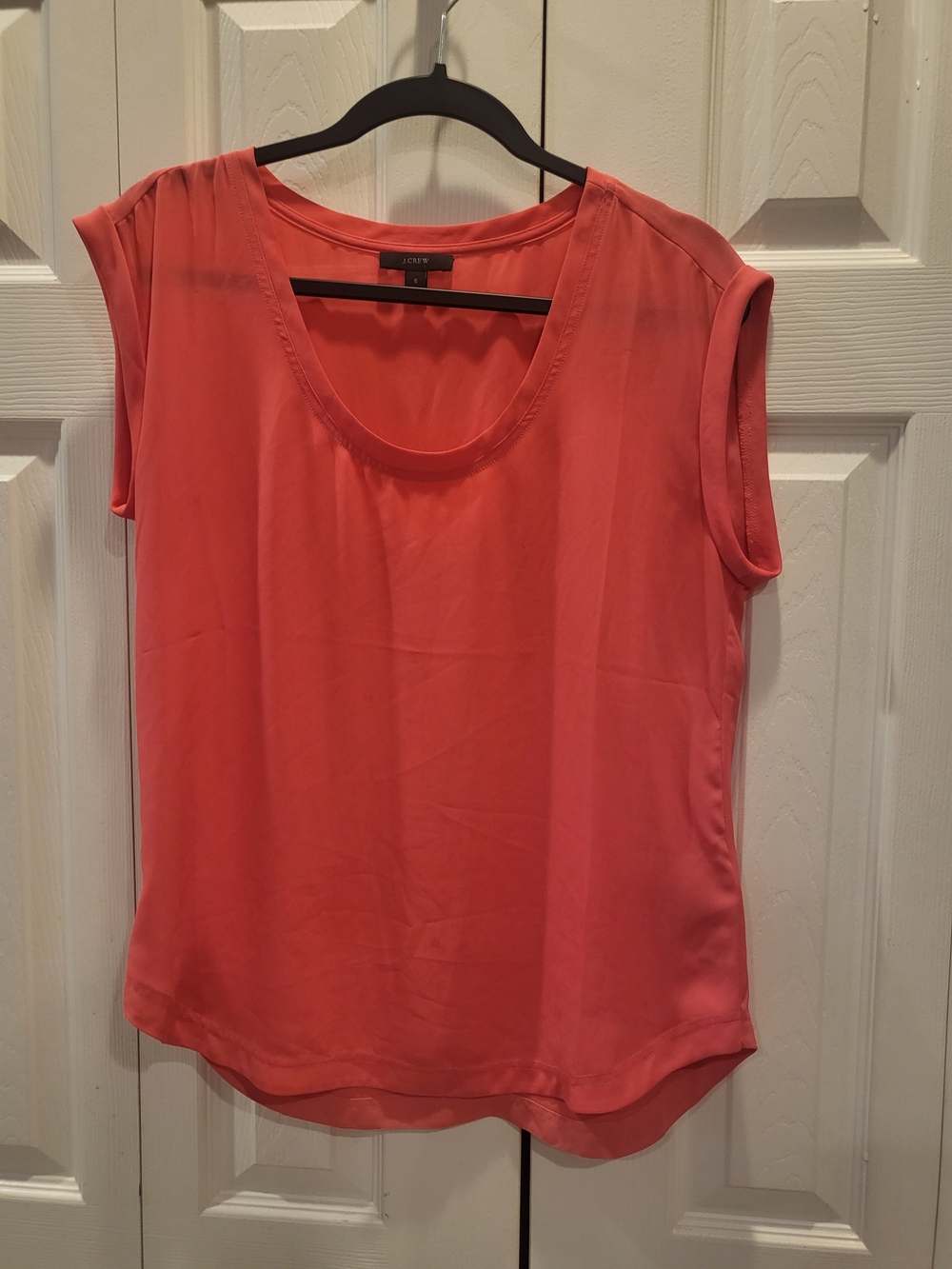 J.Crew Polished Scoopneck Top Pale Pink Size 6